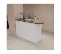 Mostrador de recepción con cajón con cerradura, diseño de rejilla abierta, ideal para hacer compras al por menor, sala de 100 cm, versátil