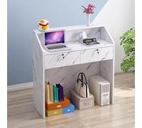 Mostrador De Recepción con Cajón con Cerradura, Mostrador De Caja, Mesa De Mostrador De Caja Minorista, Caja Registradora Multifuncional, para Salones De Belleza, Tiendas De Ropa