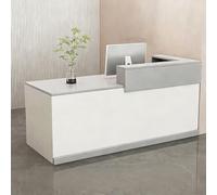 Mostrador de recepción con cerradura para oficinas, salones, boutiques y hoteles - Perfecto para espacios pequeños y esquinas - Escritorio elegante y funcional de servicio al cliente