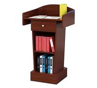 Mostrador de recepción de madera con cajón, escritorio de servicio para clientes, iglesia y podio escolar, ideal para conferencias y auditorios (color: A)