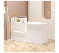 Mostrador de Recepción Esquinas Redondeadas Escritorios de Caja Modernos Espacio de Almacenamiento Multifuncional Cajones Cerradura Fácil Instalación Adecuado for Mostradores Minoristas en Tiendas