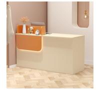 Mostrador de Recepción Esquinas Redondeadas Escritorios de Caja Modernos Espacio de Almacenamiento Multifuncional Cajones Cerradura Fácil Instalación Adecuado for Mostradores Minoristas en Tiendas