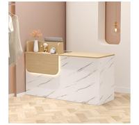 Mostrador de Recepción Esquinas Redondeadas Escritorios de Caja Modernos Espacio de Almacenamiento Multifuncional Cajones Cerradura Fácil Instalación Adecuado for Mostradores Minoristas en Tiendas