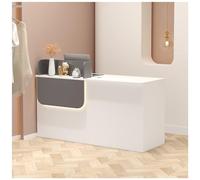 Mostrador de Recepción Esquinas Redondeadas Escritorios de Caja Modernos Espacio de Almacenamiento Multifuncional Cajones Cerradura Fácil Instalación Adecuado for Mostradores Minoristas en Tiendas