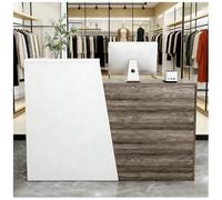 Mostrador de recepción Moderno en Forma de L Mostrador Des recepción con cajón Mostradors Des Caja para Tiendas Robusto con Amplio Espacio dees Trabajo Versátil,Walnut r,80x42x100cm