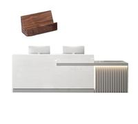 Mostrador De Recepción, Mostrador Con Gestión De Cables, Amplio Espacio De Almacenamiento Y Escritorio Amplio, Para Oficinas, Salas De Conferencias E Instituciones Médicas(B,LEFT_200X60X100CM)