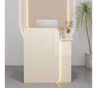 Mostrador de Recepción, Mostrador de Caja Multifuncional con Cajones con Cerradura, Mostrador de Recepción Moderno, Mesa de Recepción Pequeña, Mostrador de Recepción con Mostrador