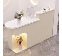 Mostrador de recepción, mostrador Frontal con cajones con Cerradura, Gran Ahorro de Espacio, Mesa de recepción de Gran Capacidad para Oficina en casa y Oficina (Blanco, L, 110 cm/43,3 pulgad