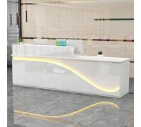 Mostrador de recepción XINGYUE, mostrador de caja, mostrador de recepción con estante ajustable y cajones con cerradura, para tiendas de ropa, recepción de empresa y cafeterías. D-left 160*60*100CM