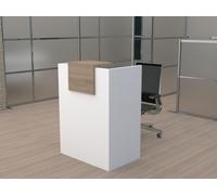 MOSTRADOR de Recepción y Oficina. Fácil Montaje. 80X105X50CM con Cierres Laterales y embellecedor Color Olmo. Fabricado en España. Envío a Toda la península.