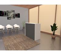 Mostrador Laminado de Recepción de 120x105x50cms. (Color Roble Azabache)