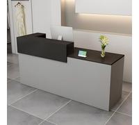 Mostrador Recepción Moderno en MDF, 100 a 240 cm Mueble de Oficina con Cajón y Estantes Abiertos, Ideal para Tiendas, Salones, Consultorios y Recepciones
