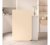 Mostrador recepcion Recepciones peluqueria Mostrador tienda con cajones mostrador de caja pequeño mostrador de recepción moderno for salón sala de recepción oficina(Light yellow white,100x95x45cm)