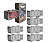 Mostrar modelo de coche, pantalla del coche del diecast,Soporte de protección automática a escala 1/64 - Velocidad del vehículo de juguete a prueba de polvo con conjunto apilable con organizador de