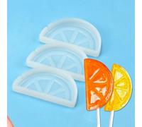 mostsom 2 moldes de silicona con forma de limón para piruletas 3D, hecho a mano, gelatina, chocolate, caramelos, sin palos, decoración de fiestas, buena dureza (G_ limón)