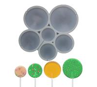 mostsom 2 moldes de silicona de forma redonda para piruletas de chocolate, queso, para hornear, cocina, pastelería, decoración de pasteles (I_ redondo)