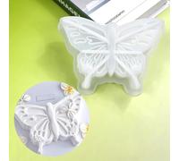 mostsom Molde de silicona con diseño de mariposa 3D para mousse de bricolaje, postre, pudín, chocolate, herramientas de decoración de tartas de boda, utensilios para hornear (B_ mariposa)