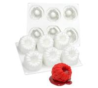 mostsom Molde de silicona para postre, 6 cavidades con patrón de frambuesa, molde de pastel de mousse de chocolate, molde flexible para hornear dulces, gelatina, cubitos de hielo (B_ Frambuesa)