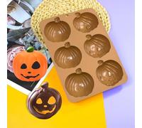 mostsom Moldes de chocolate de silicona para Halloween, 3D, antiadherentes, para Halloween, dulces, gomitas, calabaza, (G_ 8.6 x 5.8 x 1.2 pulgadas)