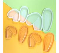 mostsom Moldes de silicona para piruletas, moldes para caramelos de chocolate, moldes para lollypop, flores, panales, chocolate, caramelos duros, sin palos, 2 unidades (H_ orejas de conejo)