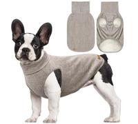 Mosucoirl Suéteres para Perros Suéter Mascotas, Suéter para Perros con Cuello de Tortuga Ropa para Perro cálida Vestido pequeños y medianos XS-4XL (Caquí, S)
