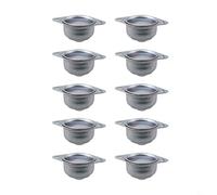 MoSundi 10 rodamientos de transferencia de bolas de 1/2 pulgada con carcasa de metal para sistemas de rodillos transportadores, color plateado