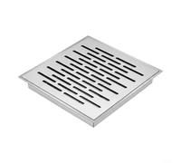 MoSundi 201 - Cubierta de boca invisible de acero inoxidable de 200 x 400 mm, placa de drenaje de múltiples agujeros, áreas húmedas, pavimento, camino de jardín (300 x 300 x 20 x 2)