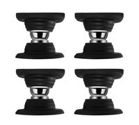 MoSundi 4 topes magnéticos de silicona para puerta con funcionamiento silencioso para caravana, caravana, barco y uso doméstico, color negro