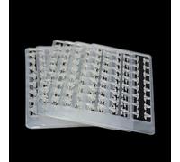 MoSundi 5 topes de cebo boilie para pesca de carpas, para pellets para aparejo de carne, blanco, 3.5 x 2.1 pulgadas, tapones de plástico reutilizables con diseño en forma de V