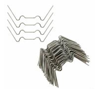 MoSundi 50 clips de acero inoxidable para acristalamiento de invernaderos, W y para tipos Z, paneles de policarbonato de vidrio de 3 mm a 4 mm, repuestos para estructura de jardín (plateado) (50 clips