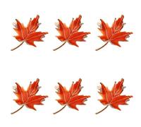 MoSundi 6 servilleteros de hojas de arce para decoración de mesa de comedor de vacaciones, servilleteros de aleación, naranja, 4,5 x 4,5 cm A