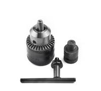 MoSundi Adaptador de taladro de 1,5 a 13 mm, rango de sujeción con rosca UNF de 1/2-20 y llave de 1/2 pulgada para conversión de taladro eléctrico, color negro