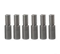 MoSundi Adaptador de tornillo reductor de rosca de acero inoxidable de 7 mm a 6 mm, pernos de doble extremo con especificación para reparación de bolsas de ciclismo y alforjas (6 piezas)