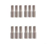 MoSundi Adaptador de tornillo reductor de rosca de acero inoxidable de 7 mm a 6 mm, pernos de doble extremo con especificación para reparación de bolsas de ciclismo y alforjas (12 piezas)