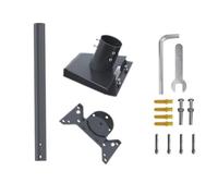 MoSundi Adaptador de tubo de montaje en pared, kit de instalación de poste largo compatible con antena estándar Starlink V3, soporte de techo ajustable, color negro