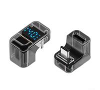 MoSundi Adaptador USB-C con diseño giratorio de 180°, transferencia de datos de 20 Gbps, carga rápida PD de 140 W, compacto y ligero para uso portátil, color negro