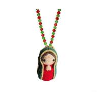 MoSundi Adorno de resina hecho a mano de la Virgen María, figura religiosa de 8 cm para salpicadero de coche o espejo retrovisor, decoración espiritual multicolor (modelo C)