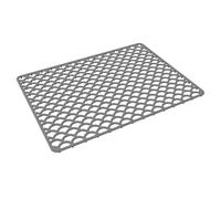 MoSundi Alfombrilla de silicona para fregadero de cocina, rejilla protectora antideslizante con agujeros de drenaje, resistente al calor hasta 500 horas, apta para lavavajillas, gris y gris