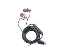 MoSundi Auriculares intrauditivos tipo C con micrófono integrado, auriculares con cable para Samsung para Xiaomi para dispositivos Huawei, para cable TPE de cuerpo metálico, 11 x 8 x 2 cm, plateado