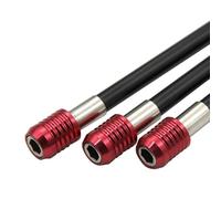 MoSundi Barra de extensión de vástago hexagonal de liberación rápida roja de 300 mm, soporte magnético de 1 4 pulgadas para brocas y destornilladores eléctricos