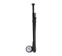 MoSundi Bomba de bicicleta de aluminio CNC 300 PSI, inflador de mano de alta presión con manómetro para horquilla delantera MTB y amortiguador (negro)