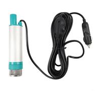 MoSundi Bomba eléctrica de transferencia de combustible de 12 V/24 V CC 38 mm sumergible para agua de queroseno, caudal de 30 l/min, elevación de 5 m, cuerpo de metal, motor de 100 W