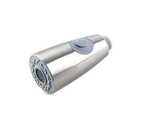 MoSundi Cabezal de grifo de cocina extraíble de cromo pulido con spray de 2 funciones, conexión G1/2, válvula de retención incorporada, prevención de reflujo, color plateado