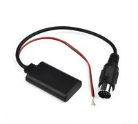 MoSundi Cable adaptador de 20 cm de 13 pines a auxiliar para radios de coche Kenwood con cables de alimentación negativos positivos, color negro