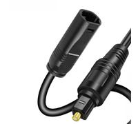 MoSundi Cable de extensión de audio óptico macho a hembra para barras de sonido, televisores, PS4, Xbox, 50 cm, 1 m, 1,5 m, 2 m, 3 m, color negro, 1 metro