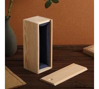 MoSundi Caja de almacenamiento de madera con tapa deslizante, cajón extraíble de 20 x 10 x 8 cm, para recuerdos, bodas o regalos de Nochebuena, diseño de pino natural