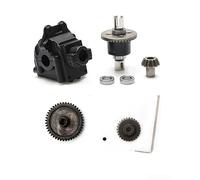 MoSundi Caja de transmisión de metal para WLtoys 144001 RC Car Alloy Gear Box Cover Upgrade Parts Off-Road Racing Blue 4.5x2.6cm(14-A2+Gear)