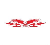 MoSundi Calcomanía de vinilo con gráficos de animales, diseño calvo, para el cuerpo lateral del capó del automóvil, camión, emblema negro y rojo, para SUV, todoterreno, fácil de aplicar y quitar (rojo