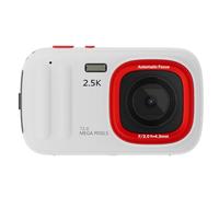 MoSundi Cámara digital con zoom de 16X, 2.5K QHD y resolución de 72MP, compacta para vlogging y cámara web, rojo y blanco