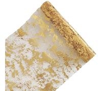 MoSundi Camino de mesa con lentejuelas brillantes para decoración de bodas, fiestas, mantel brillante, 28 x 1000 cm, compatible con eventos de fotografía de novia, oro dorado